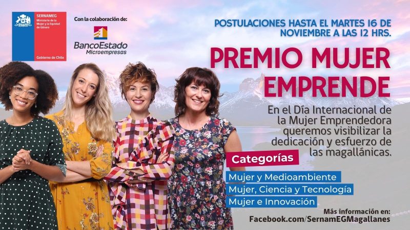 Convocatoria busca reconocer el ímpetu e innovación de emprendedoras magallánicas