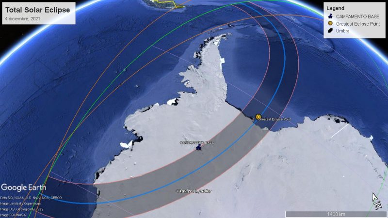 Investigadores del Programa Nacional de Ciencia Antártica se preparan para observar el eclipse solar total en el glaciar Unión