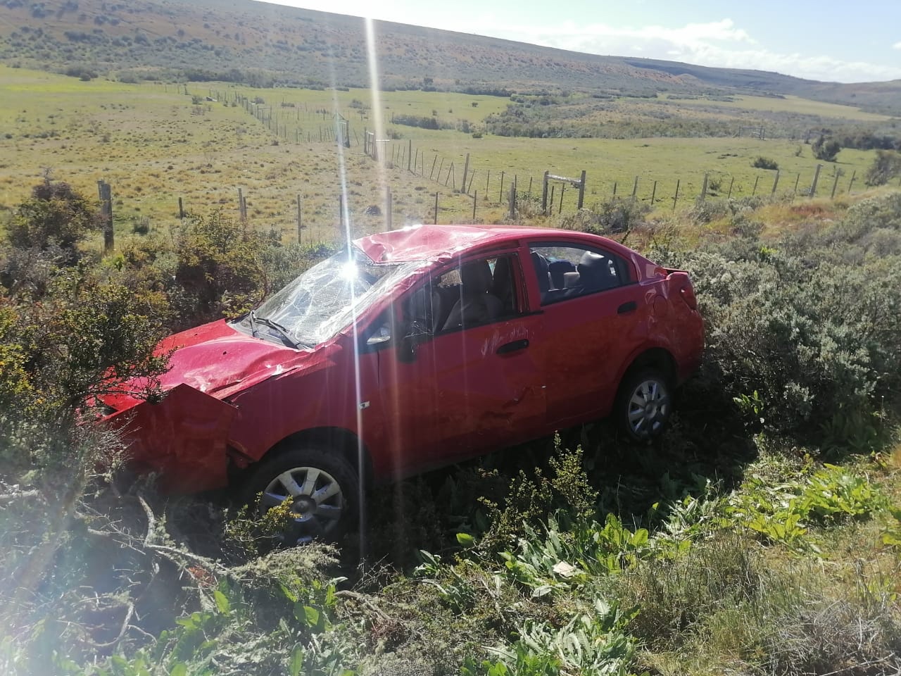 Volcamiento en la ruta 9 norte deja tres lesionados