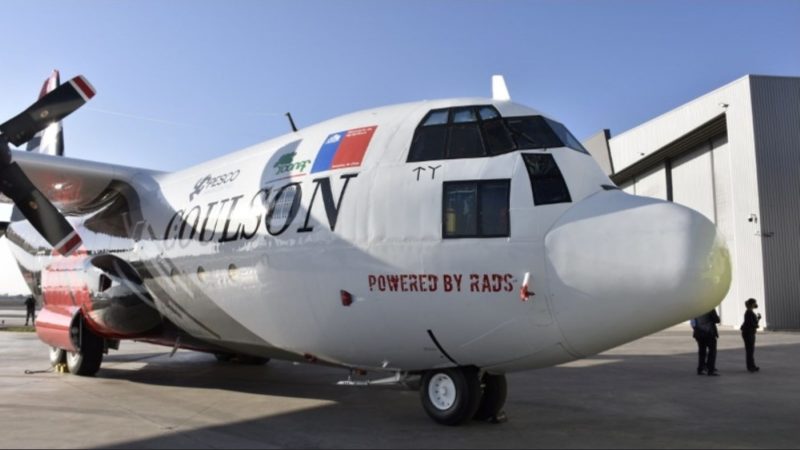 CONAF envía Hércules C130 para apoyar control de incendio en Tierra del Fuego