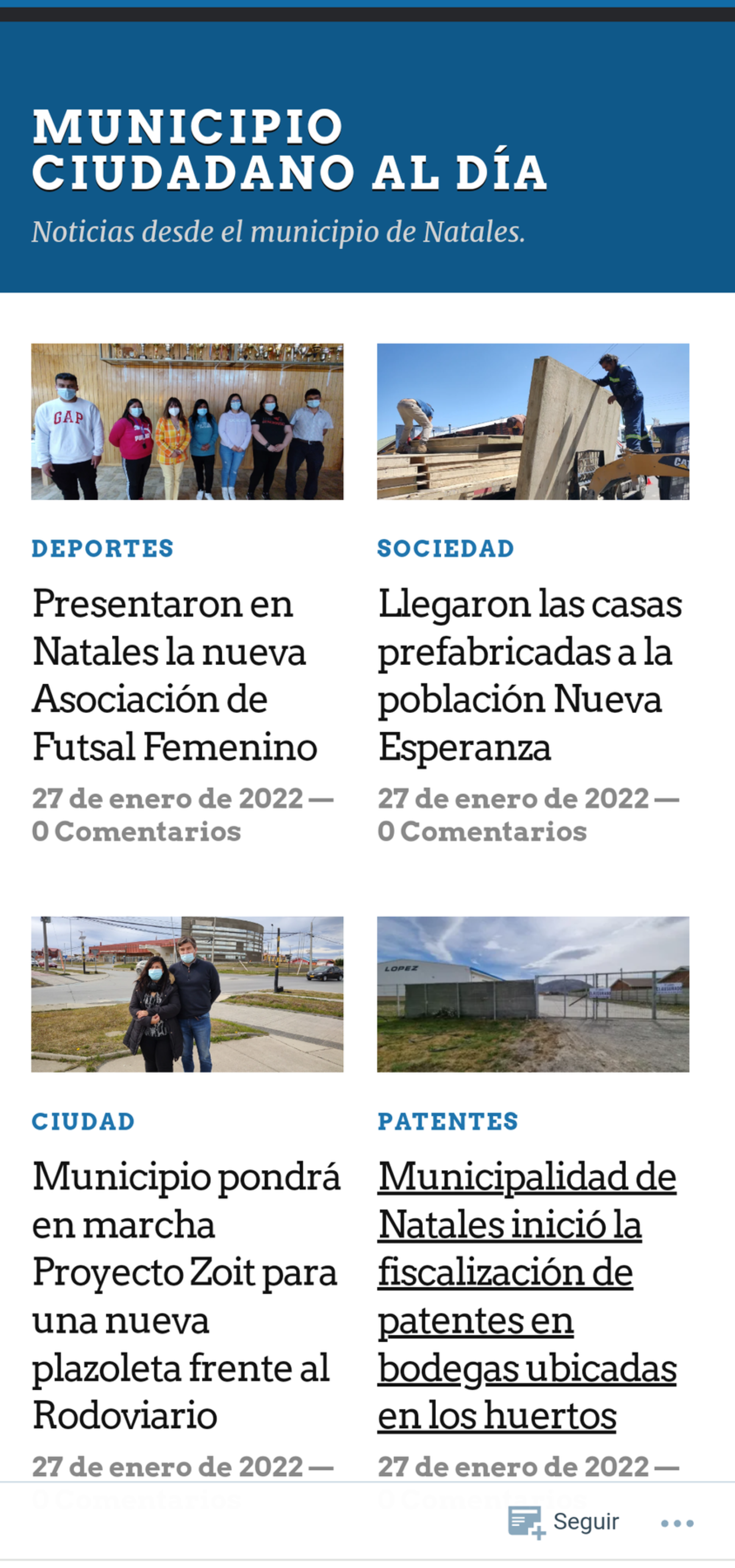 «Municipio al día», un nuevo sitio de información desde la Alcaldía Ciudadana de Puerto Natales