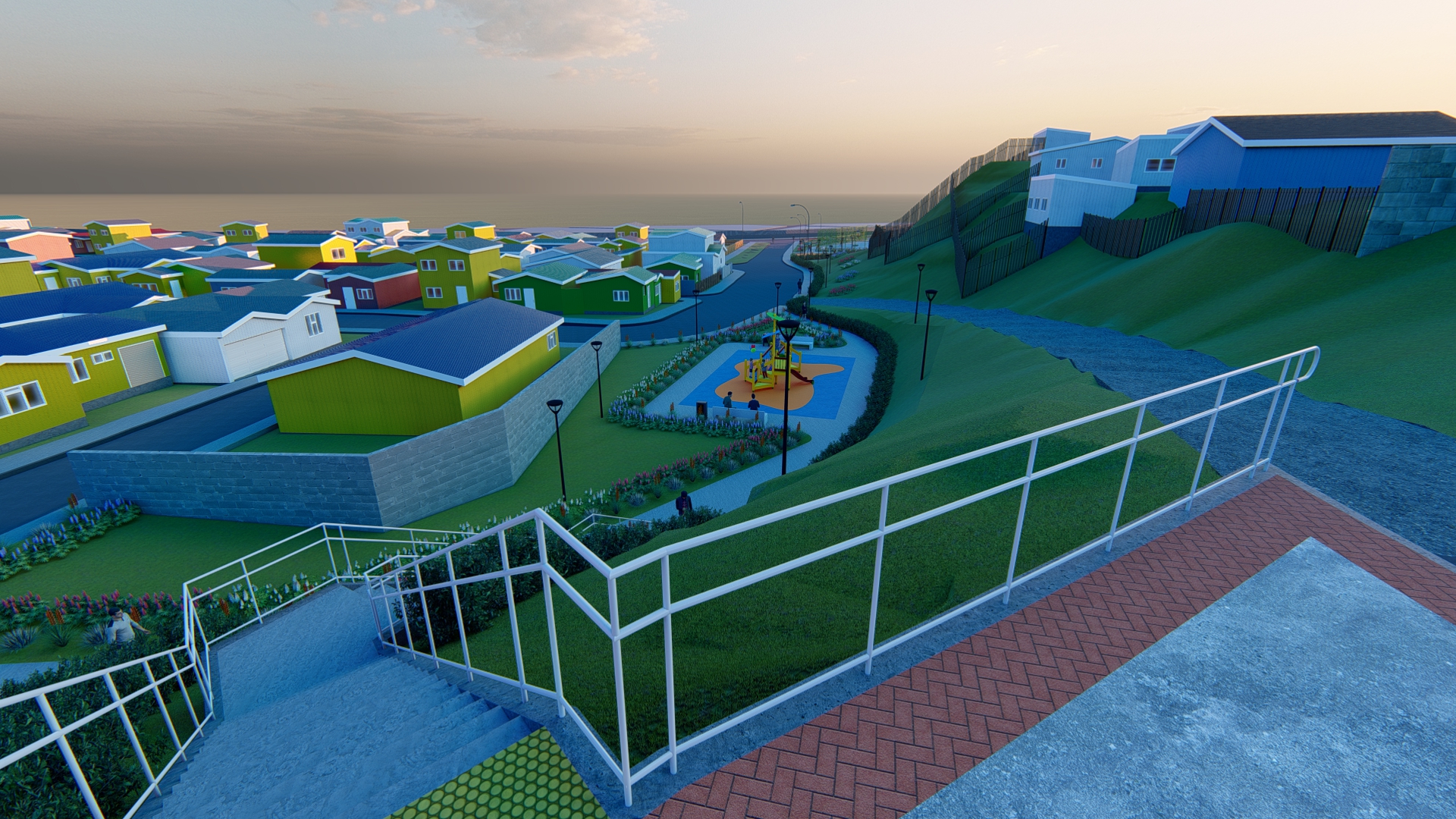 Desarrollo Social y Familia evaluó positivamente la construcción y mejoramiento de tres barrios en Punta Arenas