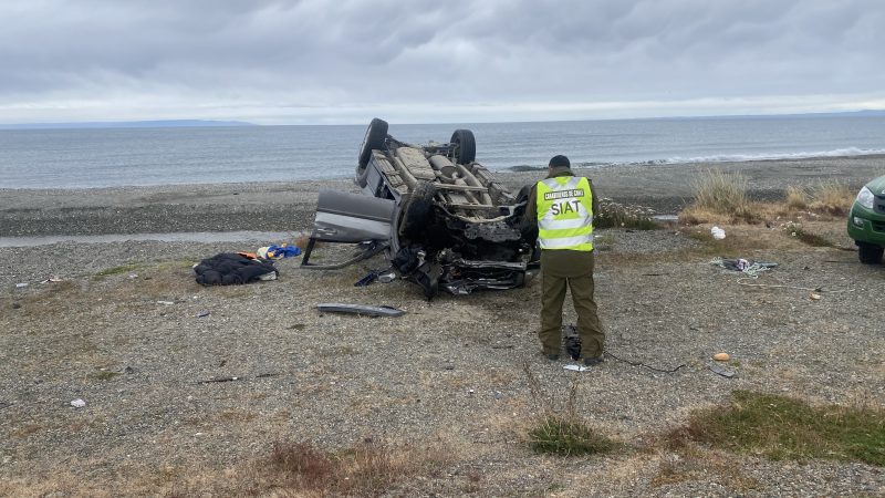 Un fallecido y otros 5 lesionados dejó volcamiento en la ruta 9 Sur en Punta Arenas