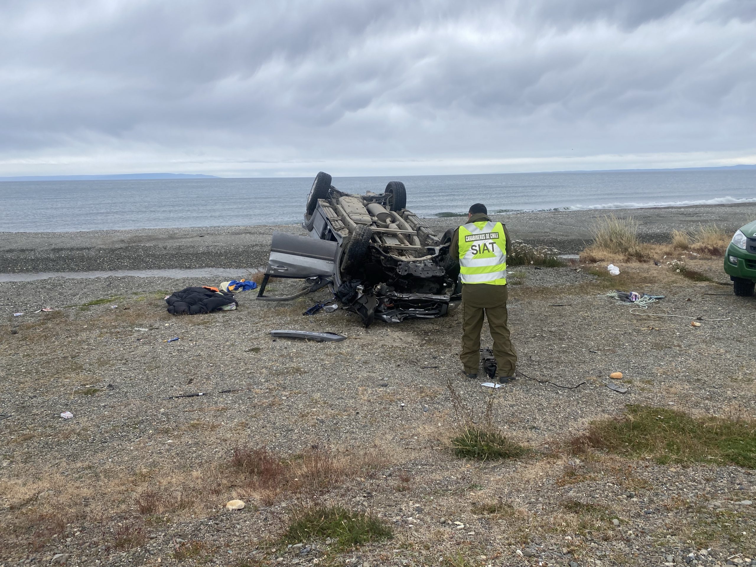 Un fallecido y otros 5 lesionados dejó volcamiento en la ruta 9 Sur en Punta Arenas