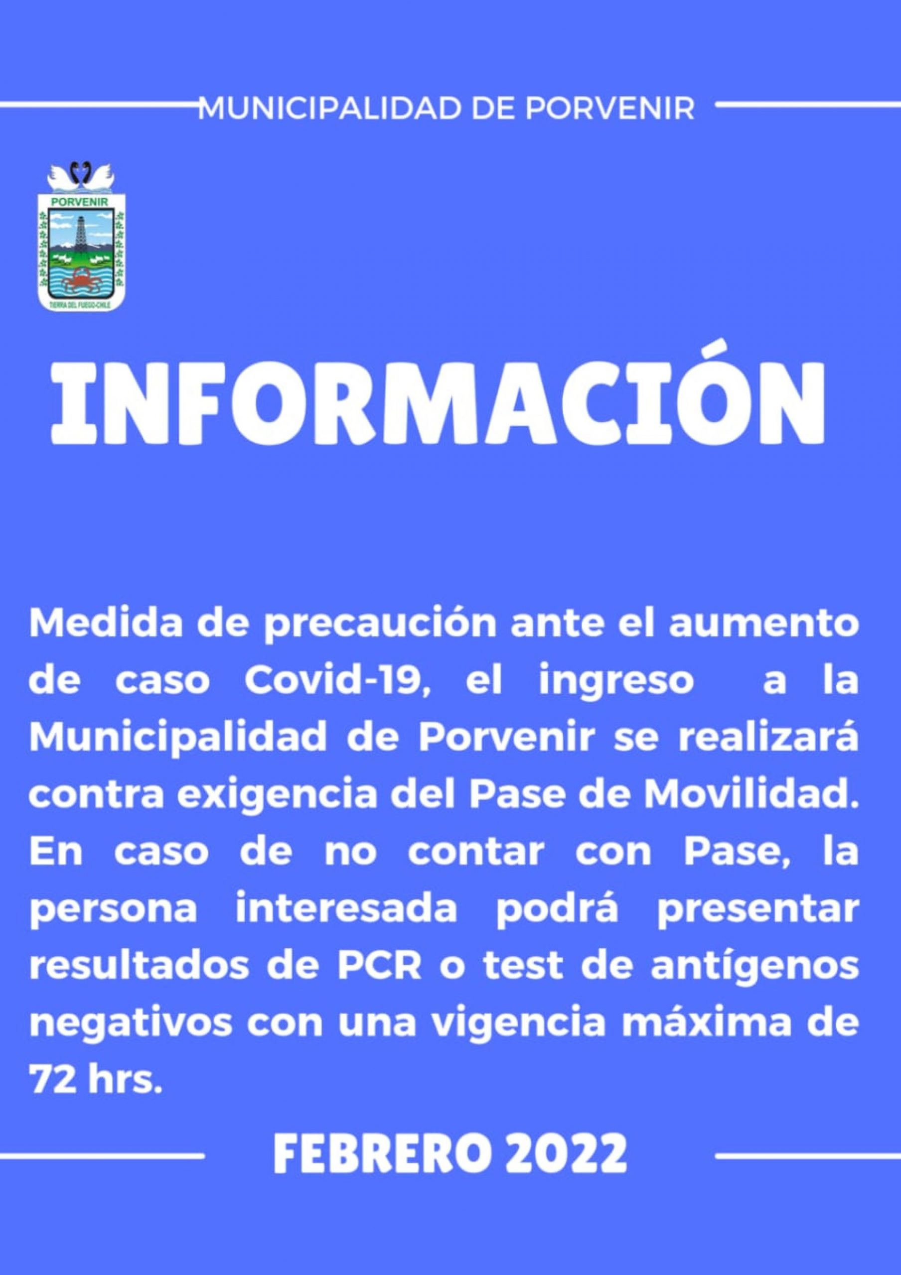 Municipalidad de Porvenir adopta medidas de prevención y control en sus oficinas