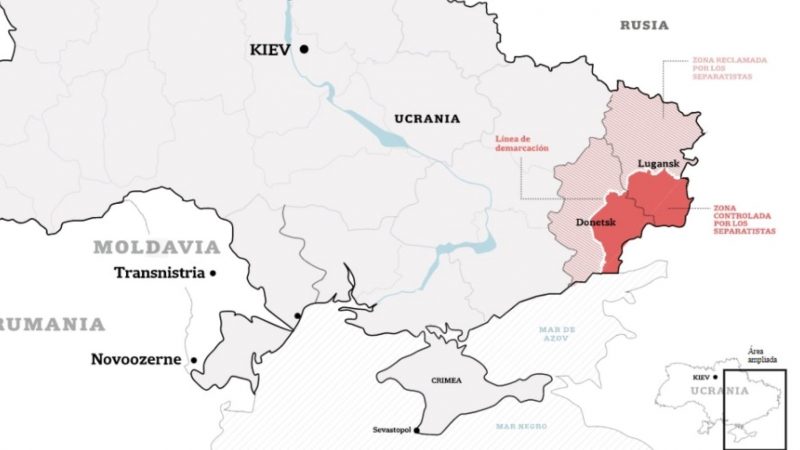 El conflicto de Rusia y Ucrania en el este de Europa