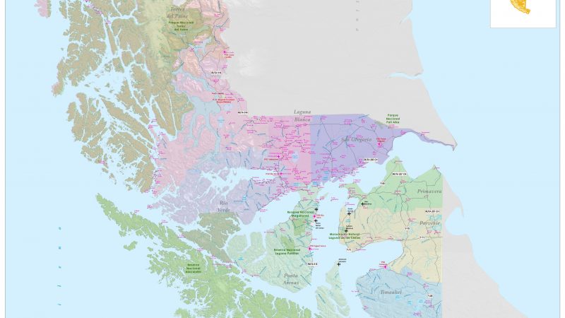 Condición meteorológica y estado de rutas en Magallanes, martes 8 de febrero