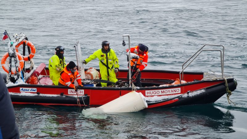 Tras suspensión por pandemia, científicos del Centro IDEAL logran rescatar con éxito anclaje sumergido en Antártica