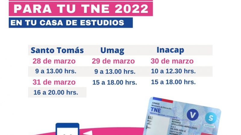 Junaeb dispone módulos de captura fotográfica para obtener la TNE 2022 en ZonAustral y casas de estudios superiores