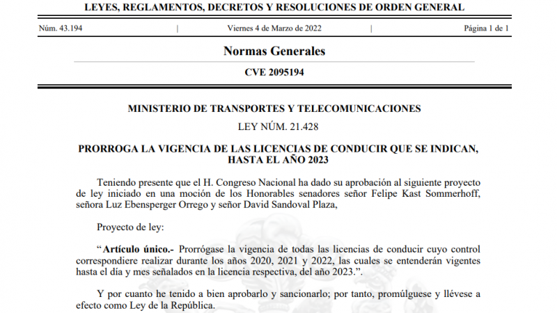 Licencias de conducir en Punta Arenas continuarán vigentes hasta el próximo año 2023