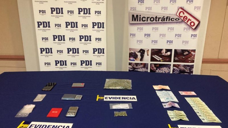 PDI logra reducir punto de microtráfico en Punta Arenas e incauta un millón de pesos en cannabis sativa