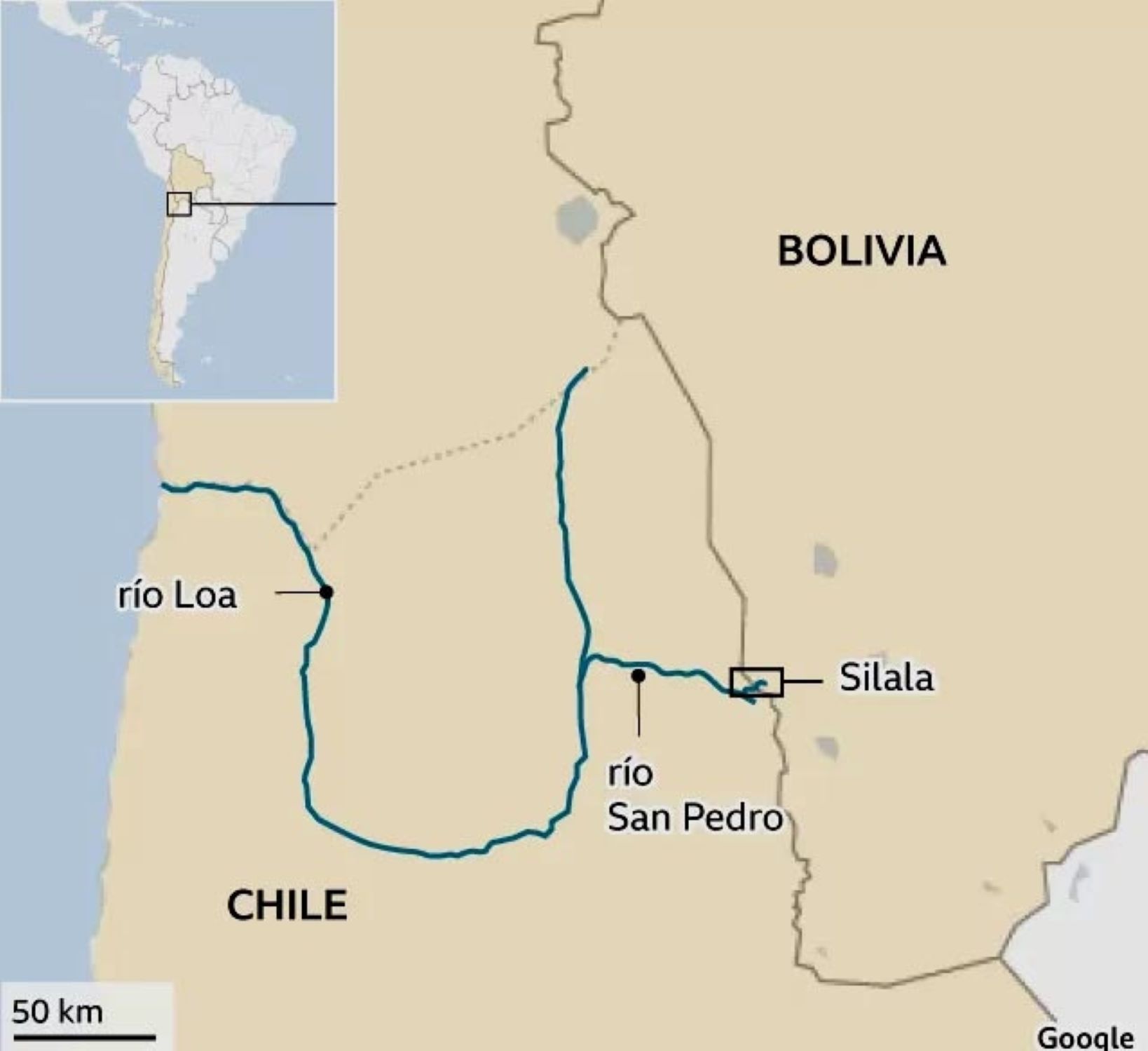 El diferendo por el río Silala entre Chile y Bolivia