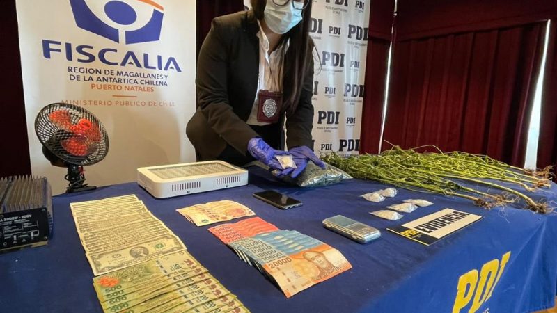 PDI logra desarticular punto de microtráfico en Puerto Natales e incauta más de tres millones de pesos en Clorhidrato de Cocaína y Cannabis Sativa