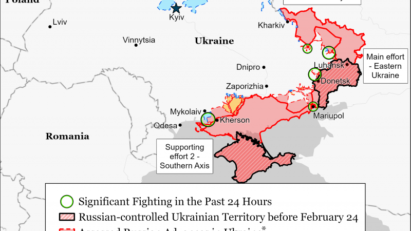 Guerra en Ucrania: las fuerzas se desplazan a la región del Donbass y a los puertos de la costa