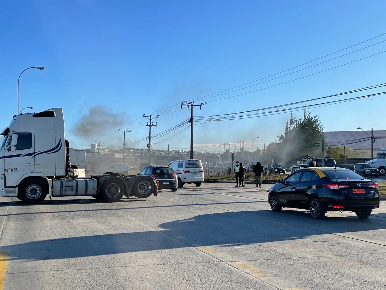 Camioneros levantaron el corte de ruta en el sector norte de Punta Arenas