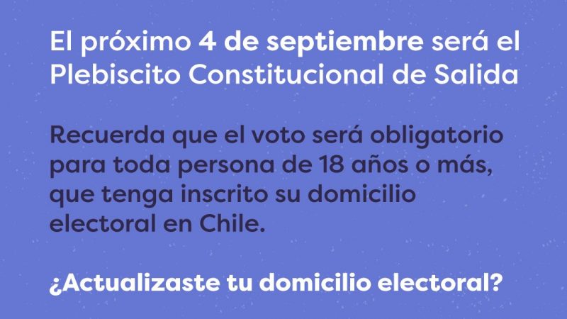 El próximo 4 de septiembre se vota el plebiscito de salida del proceso constituyente para una nueva Constitución en Chile