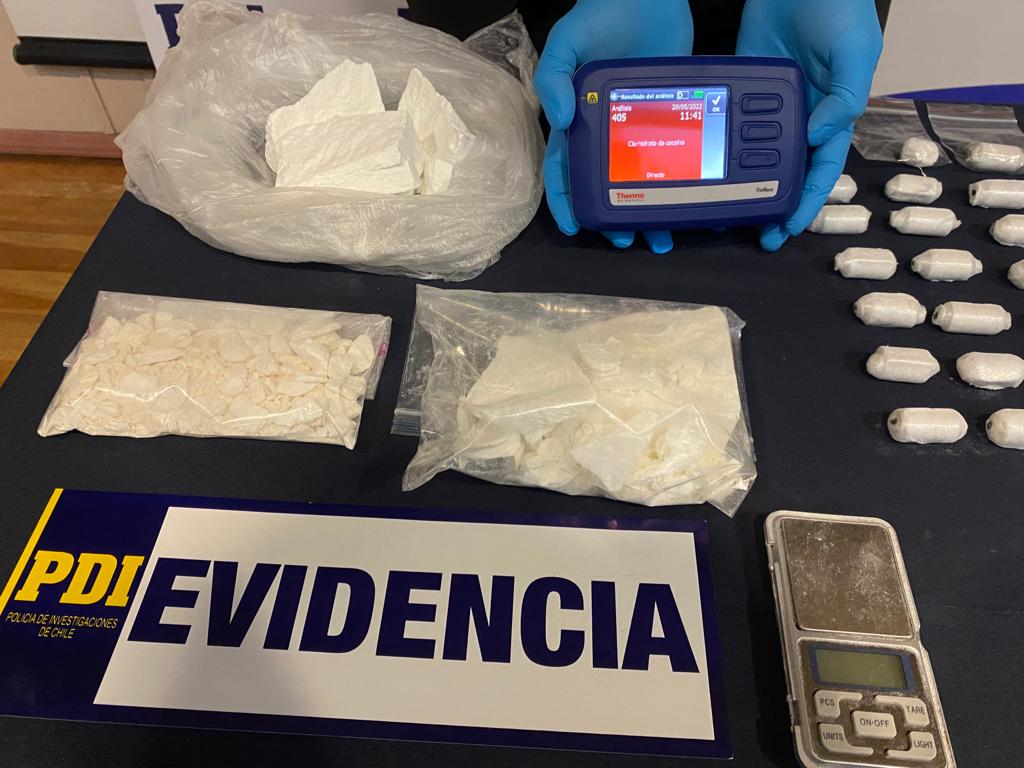 Operación «San Cipriano» | PDI Punta Arenas incauta cocaína avaluada en más 26 millones de pesos