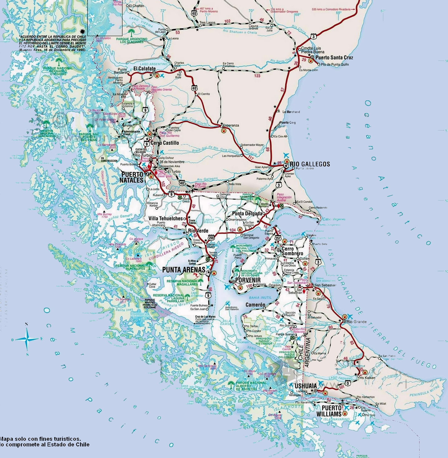 Estado de las rutas y condición meteorológica en Magallanes | Domingo 22 de mayo