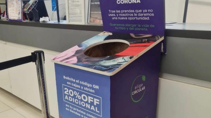Corona suma más de 50 nuevos puntos de reciclaje de ropa en Santiago, regiones y en Magallanes