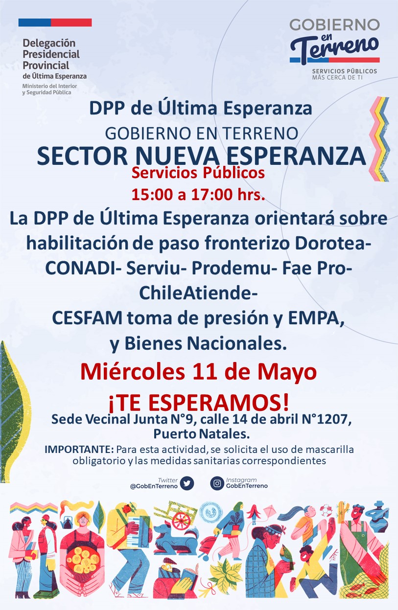 Gobierno en Terreno realiza este miércoles la Delegación Provincial de Ultima Esperanza
