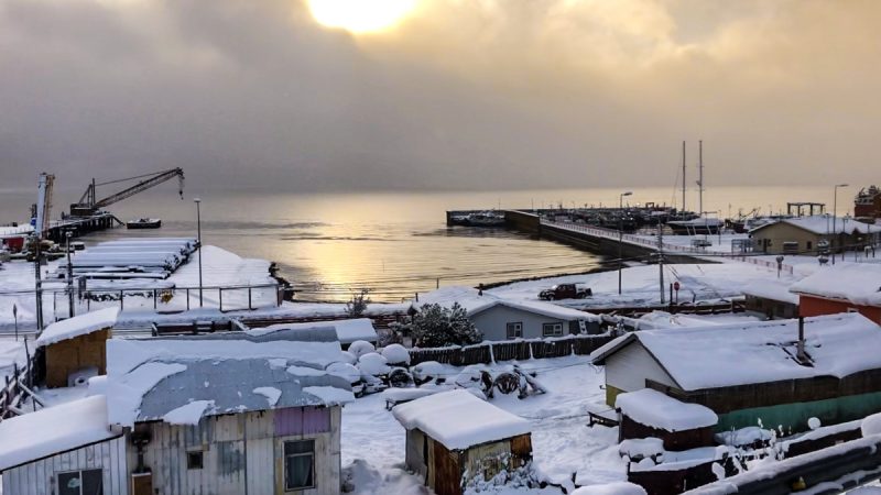 Tras precipitaciones de los últimos cinco días: Puerto Williams registra cerca de 60 centímetros de nieve acumulada