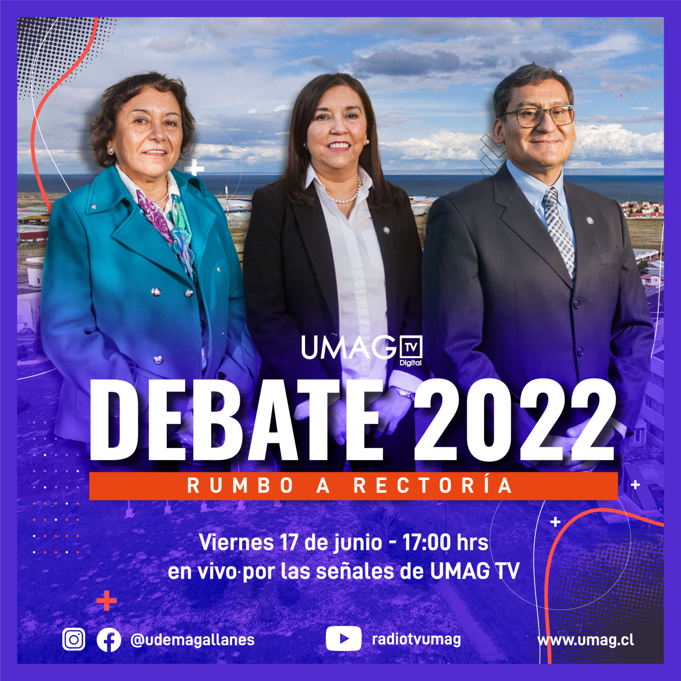 UMAG: Candidatas y candidato a rector/a se miden en el primer debate televisado por el plantel
