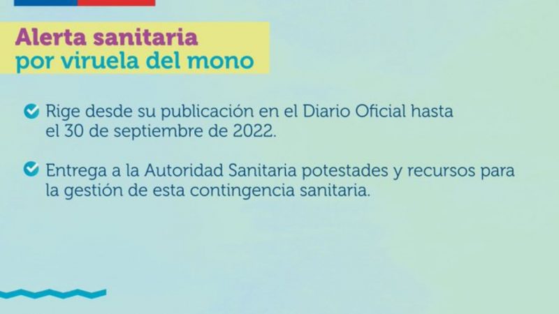 Ministerio de Salud declara alerta sanitaria por viruela del mono en el país | Medida rige hasta el 30 de septiembre