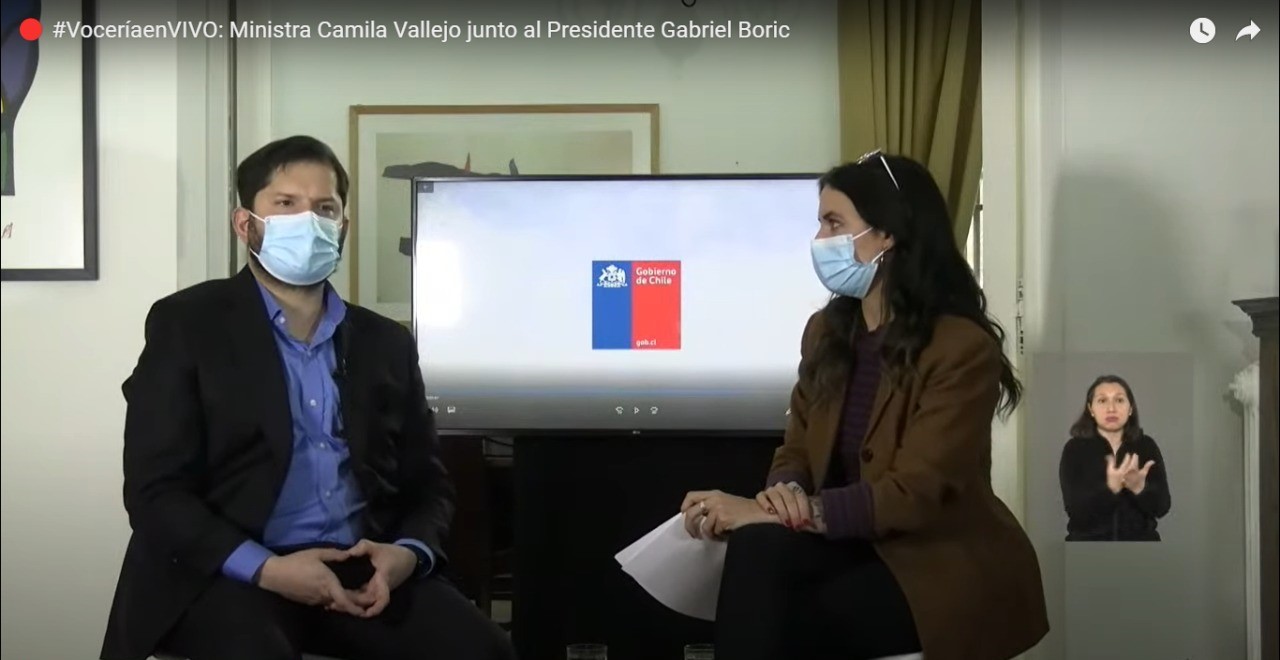 Presidente Gabriel Boric y ministra Camila Vallejo comentan segundo video de la iniciativa “Hagamos Historia”