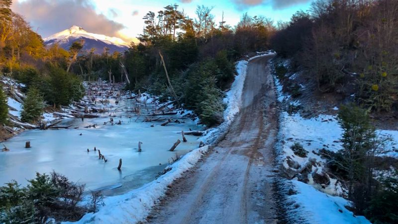 Tras últimas heladas: Realizan inspecciones a despejes de rutas en Isla Navarino
