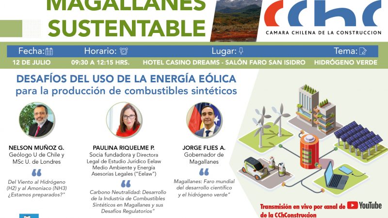 CChC Punta Arenas invita al seminario “Magallanes Sustentable: Desafíos del uso de la energía eólica para la producción de combustibles sintéticos”