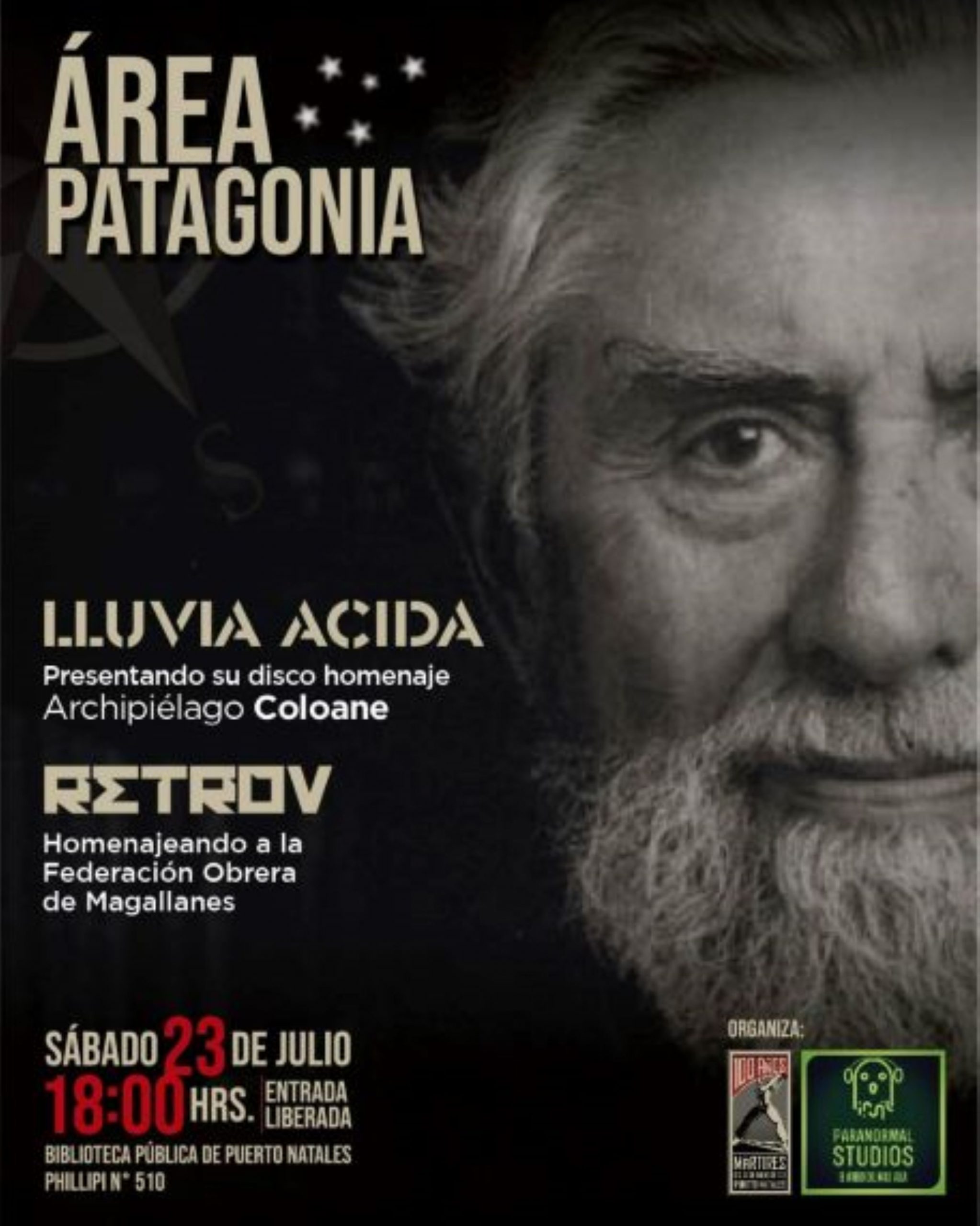 Lluvia Acida en Puerto Natales | Presenta la obra musical «Area Patagónica» junto a la banda Retrov