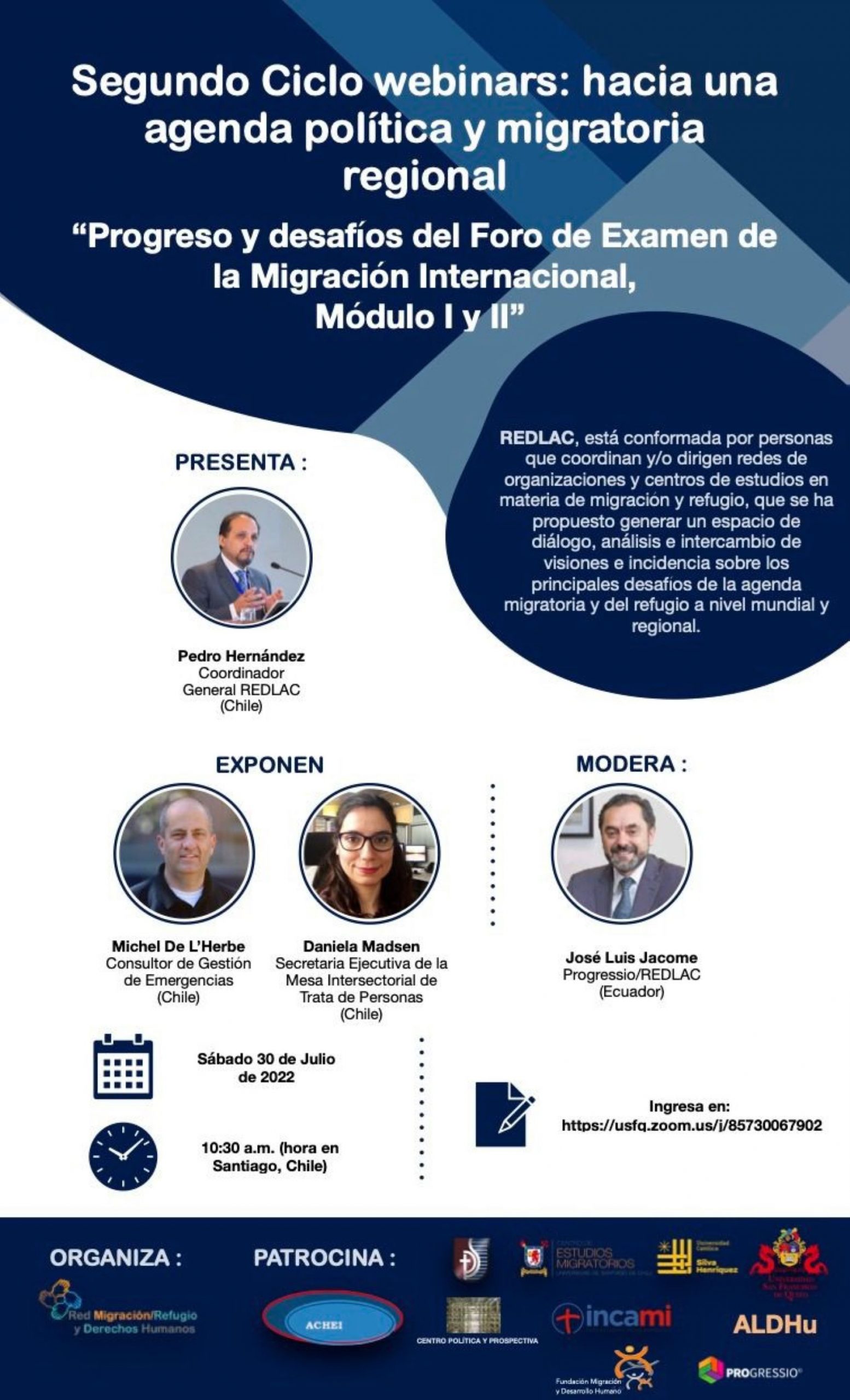 REDLAC desarrolla ciclo de encuentros virtuales para dialogar sobre realidad de la migración en Chile y la región latinoamericana