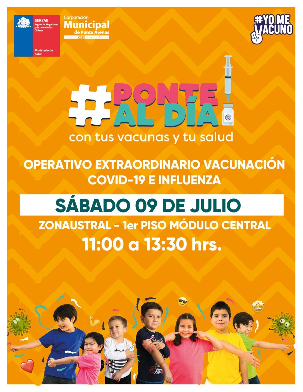 Jornada de vacunación extraordinaria este sábado en Punta Arenas