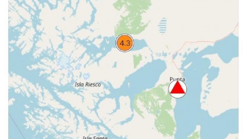 Sismo de 4.3 grados se produjo anoche en Punta Arenas