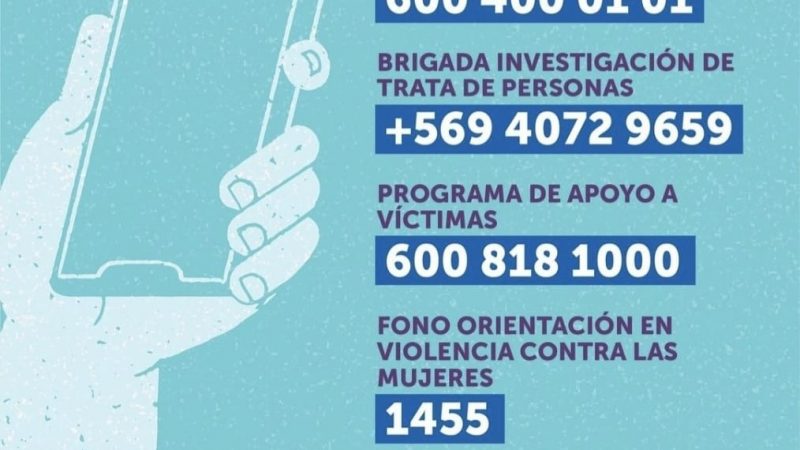 En el Día Mundial Contra la Trata de Personas, Seremi de la Mujer hizo un llamado a estar alerta y denunciar.