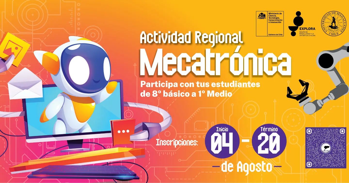 Abiertas las inscripciones para que estudiantes de 8 básico y 1° medio participen en Actividad Regional “Mecatrónica” de Explora Magallanes