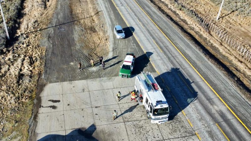 Simulacro de accidente en carretera que involucra a un bus de pasajeros, se efectuó en el km. 35 de la Ruta 9 Norte