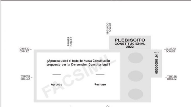 SERVEL difunde facsímil del voto para el plebiscito constitucional del domingo 4 de septiembre