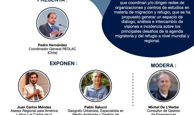 Anuncian conversatorio sobre Migración y Cambio Climático este sábado 24 de septiembre | Organiza Red de Migración, Refugio y Derechos Humanos de América Latina y el Caribe (REDLAC),