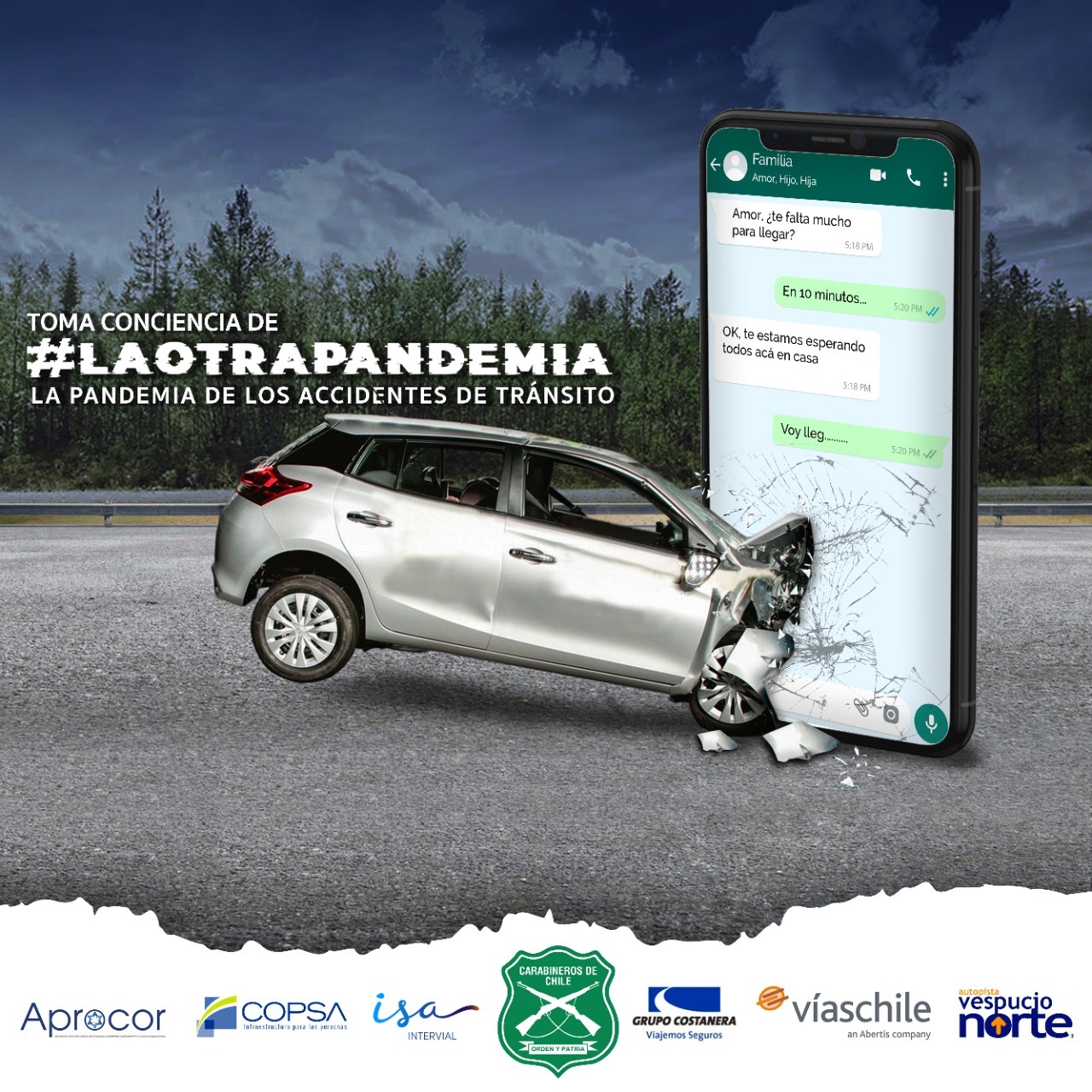 Carabineros lanza en Magallanes campaña de prevención de accidentes de tránsito en período de Fiestas Patrias