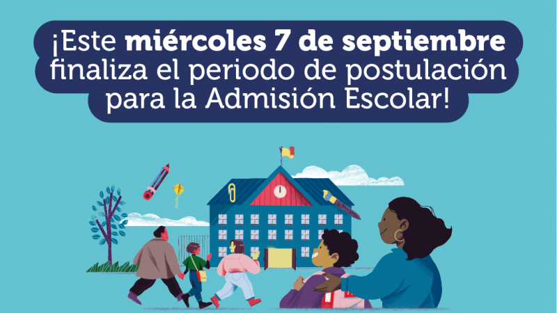 Este miércoles termina el periodo de postulación a la Admisión Escolar 2023