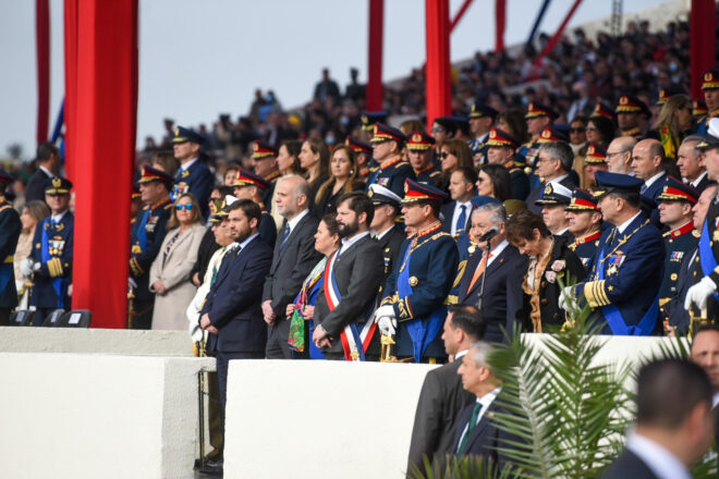 Presidente Gabriel Boric y autoridades de gobierno presidieron Parada Militar 2022 en Santiago