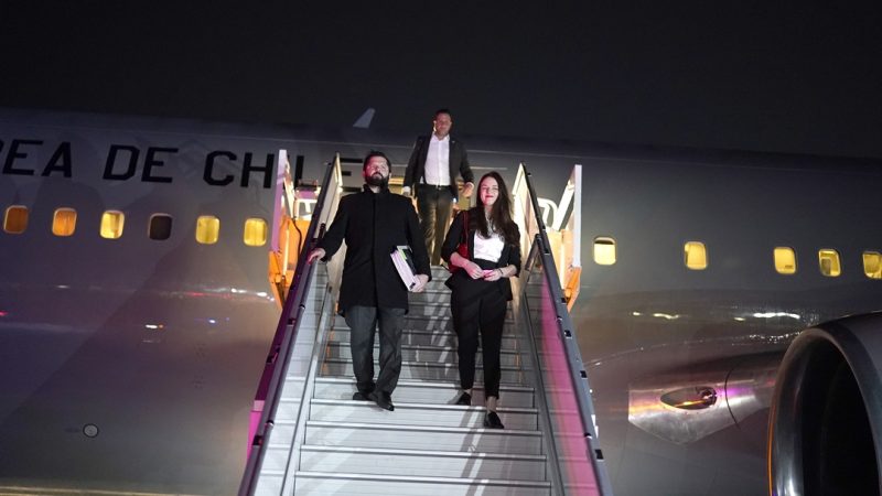 Presidente de la República, Gabriel Boric Font, aterriza en Nueva York para participar en la Asamblea General de Naciones Unidas