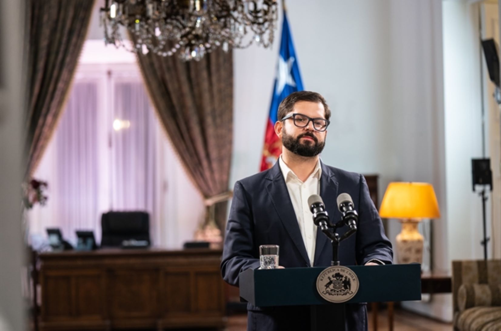 Presidente Gabriel Boric se refirió anoche a resultados de plebiscito constitucional