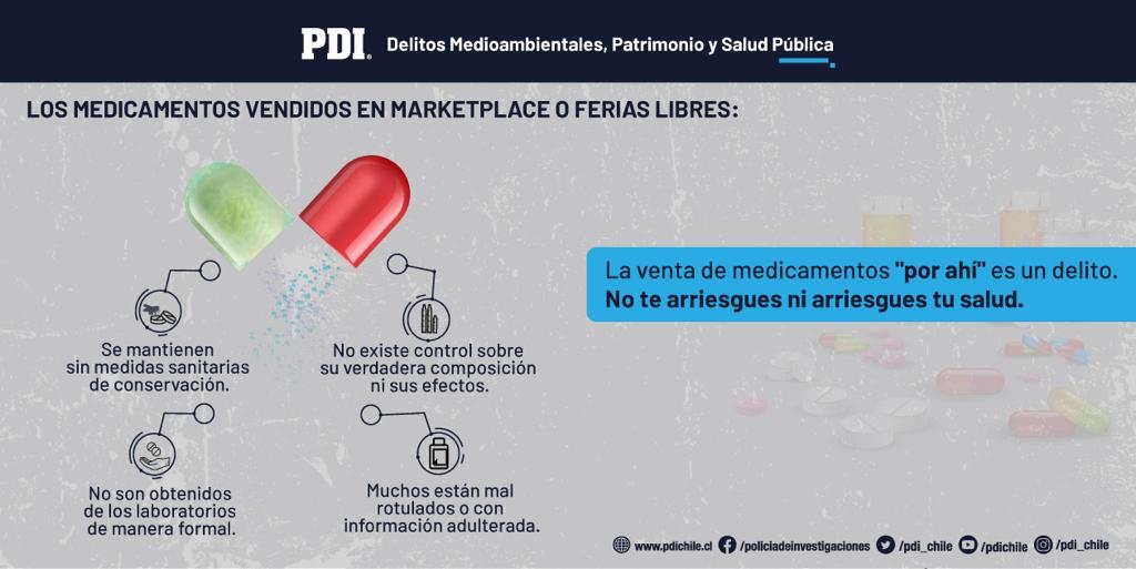 PDI Magallanes advierte sobre los riesgos ante venta ilegal de medicamentos