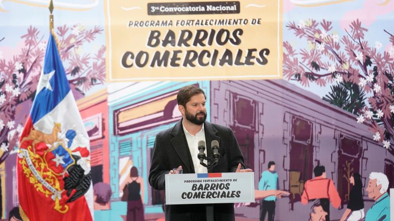 Presidente Gabriel Boric lanza nueva convocatoria nacional para fortalecer barrios comerciales a través de SERCOTEC