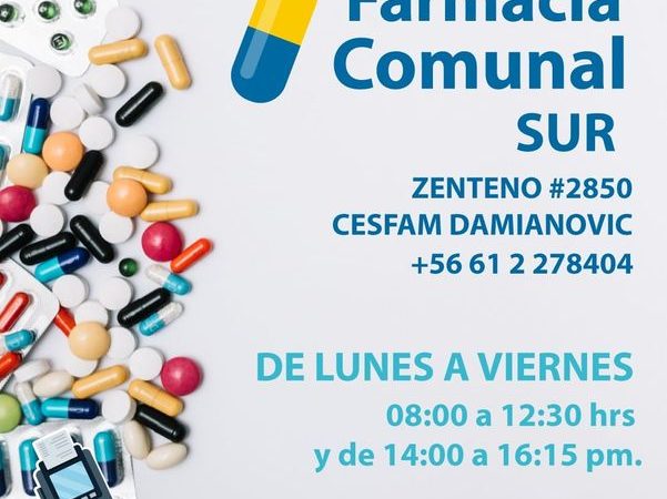 Municipalidad de Punta Arenas informa horarios de atención en las dos Farmacias comunales