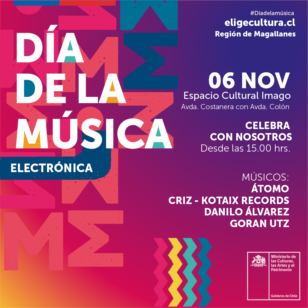 Música electrónica junto al Estrecho de Magallanes | Evento impulsado por la SEREMI de las Culturas, se realizará este domingo a contar de las 15.00 hs.
