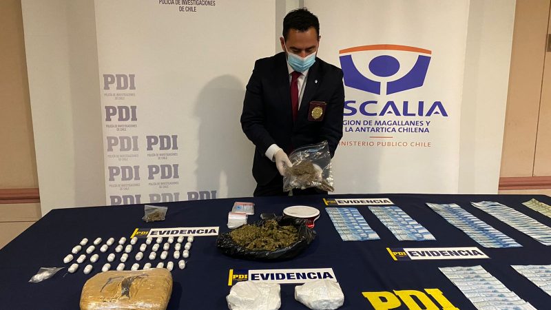 PDI Punta Arenas incauta más de 40 millones de pesos en Clorhidrato de Cocaína y Cannabis Sativa