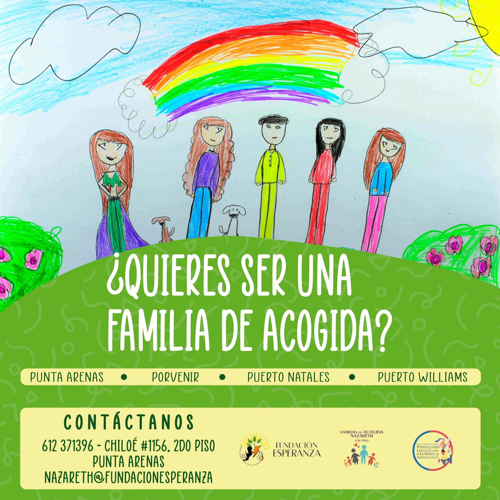 Servicio de Protección Especializada promueve telemáticamente Familias de Acogida en Porvenir y Puerto Williams
